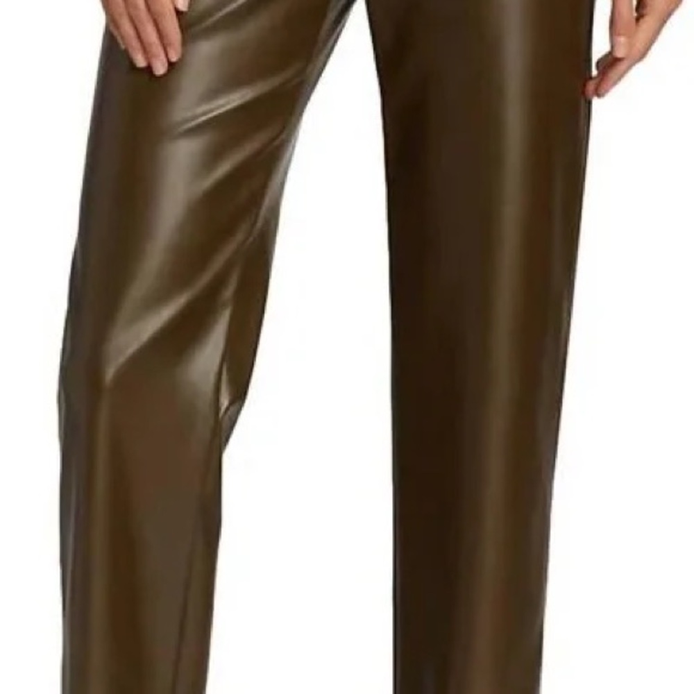 En saison vegan leather pants size small green
